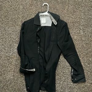 Black button up dress shirt
